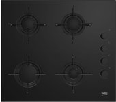 Placa de cocina beko hilg64120s negra integrable 60 cm gas 4 zonas
