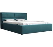 Cama pomona 105, doble, turquesa, 140x200, tapiz, somieres, 160x223x93cm