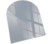 Placa de cristal para chimenea, zócalo protector de chimenea, diseño moderno | 80x70 | rectángulo | color gris