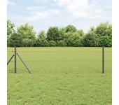 Vidaxl cerca hexagonal gris 0.6x50 m acero
