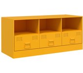 Mueble tv multimedia estantería para televisión buffet para televisión comedor salón dormitorio amarillo 02_0027673