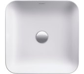 Fregadero de encimera duravit cape cod, 430x430 mm, sin banco con agujero para grifo, sin rebosadero, 2340433200, color: blanco