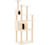 Torre para muebles de árbol para gatos, juguete para trepar, rascador, plataforma para trepar con postes 02_0022491