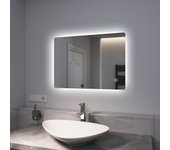 Emke led espejo de baño espejo con retroiluminación led 70x50cm | interruptor táctil | luz blanca fría
