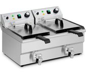 Freidora eléctrica 2 x 11 litros 230 voltios profesional acero inoxidable 14_0003987
