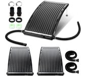 Set 3x calentador solar para piscina - calentador solar curvo para piscinas, 15 l, ø38 mm, accesorios piscina