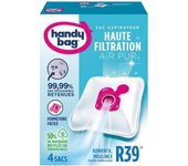 Melitta handy bag r 39 – sacchetto aspirapolvere microfibra ipoallergenica – rowenta silence force – rowenta silence force compact – 4 sacchet