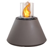 Chimenea de bioetanol brasero de suelo de jardín para interior y exterior stromboli gris tórtola d.60 x h56