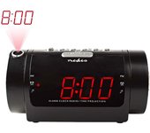Radio reloj despertador digital - pantalla led - proyección de tiempo - am / fm - función de repetición - sleep timer - número de alarmas: 2 - negro