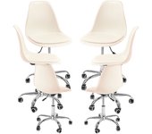 Pack 6 sillas dami office - beige
