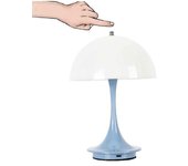 Lámpara de mesa led táctil recargable moderna para bar, hotel y restaurante azul mlg03