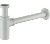 Sifón para fregadero, modelo estándar, redondo, color blanco mate damast 18221 - blanco mate