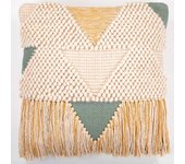 Cojín cuadrado estilo boho bali en algodón funda + relleno - metsal