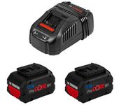 2 baterías bosch procore18v 5.5ah + cargador gal 1880 cv - 1600a0214c