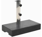 Vidaxl base de sombrilla de granito rectangular negro 25 kg