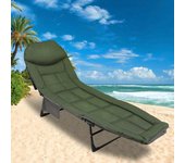 Carpa tumbona pesca silla plegable reclinable ajustable 200x64x32cm