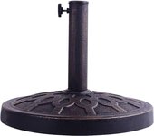 Base para sombrilla, soporte de sombrilla de resina, paragüero con tubo de acero, resistente a la intemperie, para barras de φ38/48 mm, patio terraza