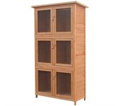 Vidaxl jaula de animales conejera 6 habitaciones madera