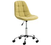 Silla de oficina giratoria taburete regulable en altura tela verde tabo10008