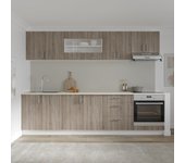 Set de cocina haaus karo v22, roble sonoma oscuro/blanco, encimera thermo 28 mm, l 280