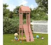 Casita de juegos douglas con muro de escalada de madera maciza