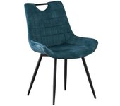 Silla 'nino' terciopelo petrol, dimensiones h84 x l56 x p62.5, ideal para tu cocina o comedor.
