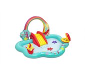 Bestway piscina hinchable parque juegos disney sirenita 221x193x117 cm +2 años jardin 9109