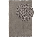 Benuta - alfombra de lana velma gris 160x230 cm