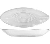 Platos ovalados circulares h&h de 24 x 9,5 cm de vidrio