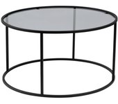 Mesa de café geralt, mesa de centro baja, revistero para sofá, estante de la sala de estar, 80x80 h43 cm, negro y gris