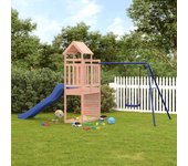 Vidaxl parque infantil de exterior madera maciza douglas