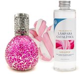 Lámpara catalítica mosaico fucsia + fragancia aroma lollipop 200 ml - elimina malos olores e impurezas, perfuma y mejora la calidad del aire