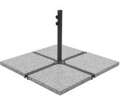 Discos de peso para sombrilla (4 unidades, gris granito, cuadrados, 100 kg) vidaxl