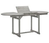 Mesa de comedor jardín madera maciza acacia (120-170)x80x75 cm