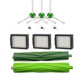 Kit de repuestos compatible con roomba i7 i7+ e5 e6 e7: incluye cepillos laterales rodillos y filtros hepa.