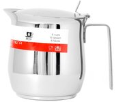 Cafetera de acero inoxidable para uso doméstico, 6 tazas, color gris