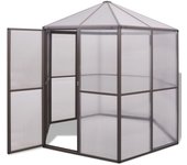 Vidaxl invernadero de aluminio 240x211x232 cm