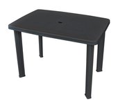 Mesa de jardín plástico gris antracita 101x68x72 cm