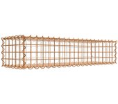 Gabión oxidado 100 cm x 20 cm x 30 cm (l x a x p), tamaño de malla 5 x 5 cm, formación de óxido natural en curso - diámetro del cable 4 mm