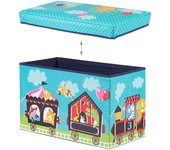 Taburete baúl de juguete puf de almacenamiento para niños azul 13_0002763_3