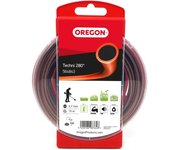 Hilo desbrozadora redondo techni 280° marrón/negro ø2.7mm/15m oregon 564843