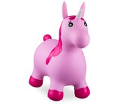 Relaxdays saltador hinchable unicornio para niños hasta 50 kg sin bpa, plástico, rosa, 52 x 26 x 62 cm
