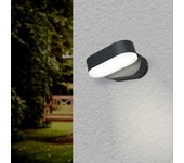 Aplique led negro 6w ip54 orientable oval - blanco neutro 4000k - 5500k - silamp