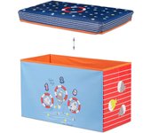 Taburete baúl de juguete puf de almacenamiento para niños azul 13_0002763_4