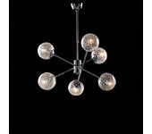 Tresor suspensión en hierro cromado pulido 6 luces x 93 ø60 bl215-6-cr