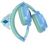 Auriculares plegables con luz bluetooth y cable con diseño de tiara del universo frozen con limitación de