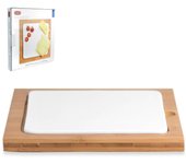Plato cuadrado de porcelana blanca 20 bambú blanco 3592 chio