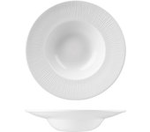 Plato de cerámica de bambú blanco para pasta filo, ancho 24 cm