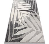 Alfombra feel 1827/16811 hojas gris/crema 140x190 cm