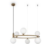 Maytoni ring plafón colgante globo moderno 6 luces latón g9
